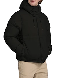 Nylon & Down Short Parka Coat