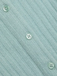 Danae Rib-Knit Cashmere Cardigan