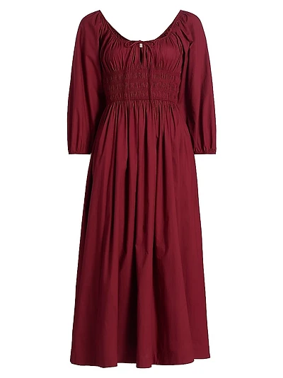 Quintessa Cotton Midi-Dress