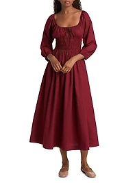 Quintessa Cotton Midi-Dress