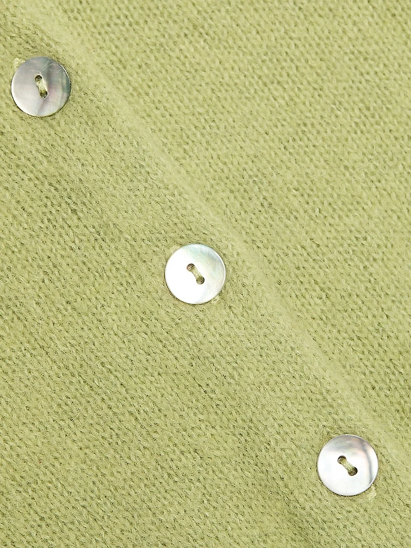 Anisa Alpaca-Blend Puff-Sleeve Cardigan