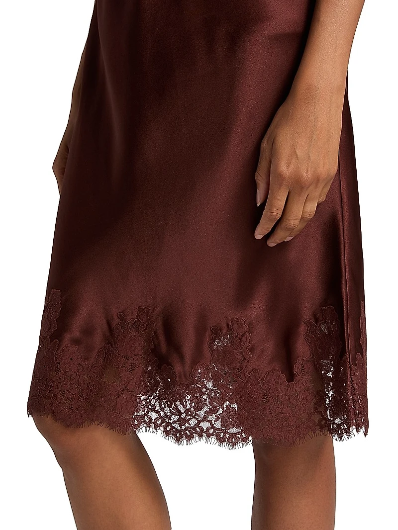 Elowette Silk & Lace Midi-Skirt