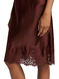 Elowette Silk & Lace Midi-Skirt