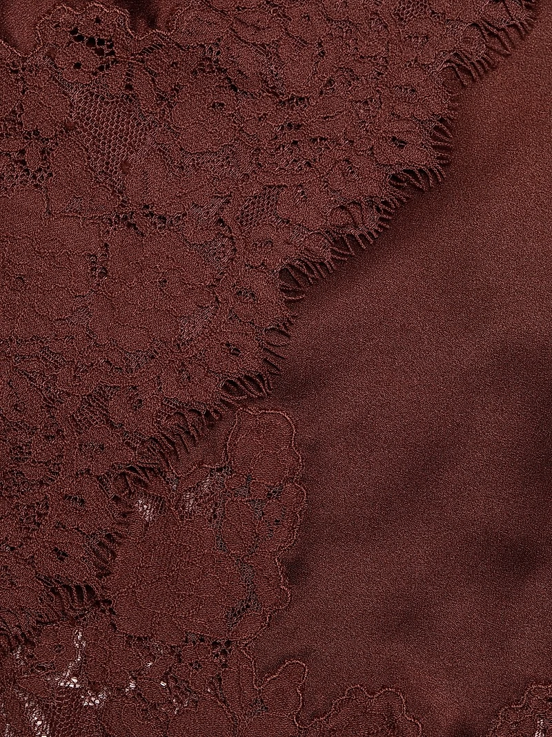 Elowette Silk & Lace Midi-Skirt