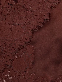 Elowette Silk & Lace Midi-Skirt