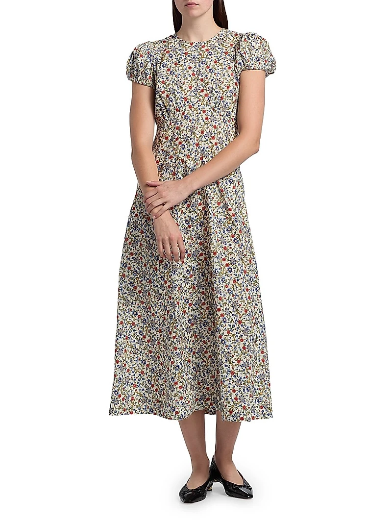 Rhodia Floral Cotton Midi-Dress