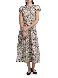 Rhodia Floral Cotton Midi-Dress