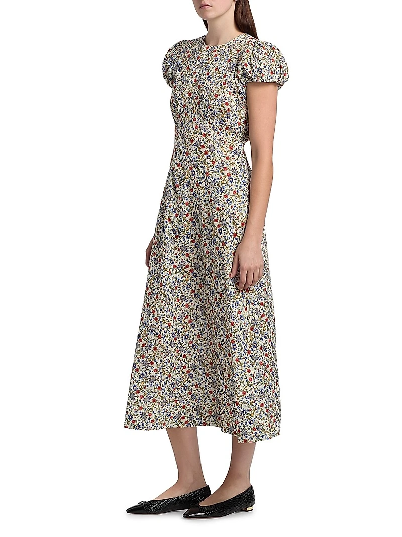 Rhodia Floral Cotton Midi-Dress