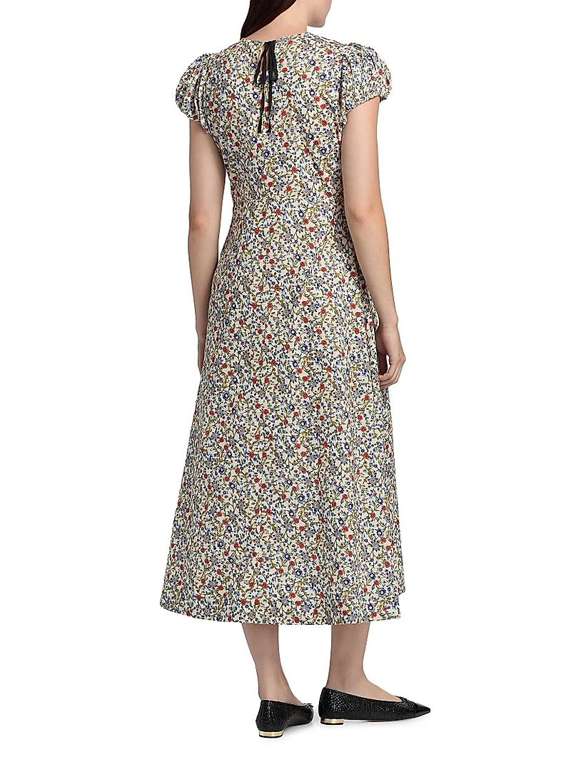 Rhodia Floral Cotton Midi-Dress