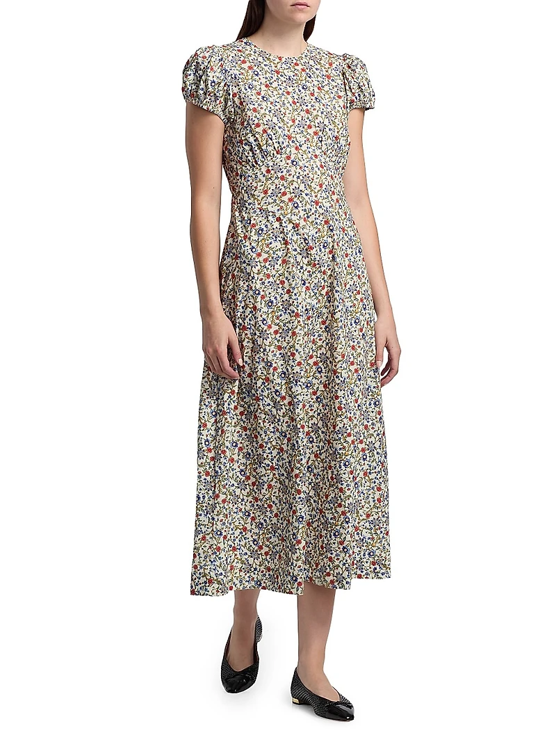 Rhodia Floral Cotton Midi-Dress