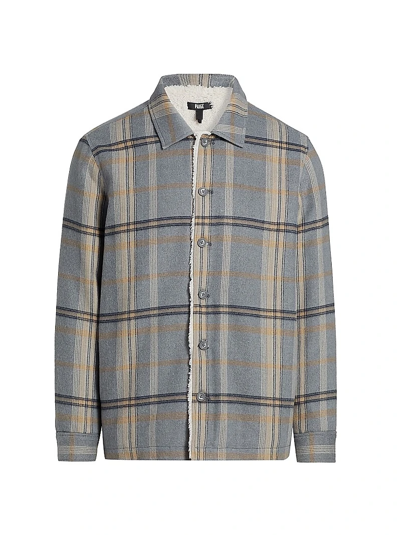Telford Plaid Button-Front Shirt Jacket