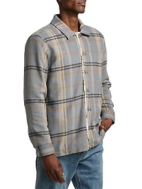 Telford Plaid Button-Front Shirt Jacket