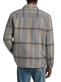 Telford Plaid Button-Front Shirt Jacket