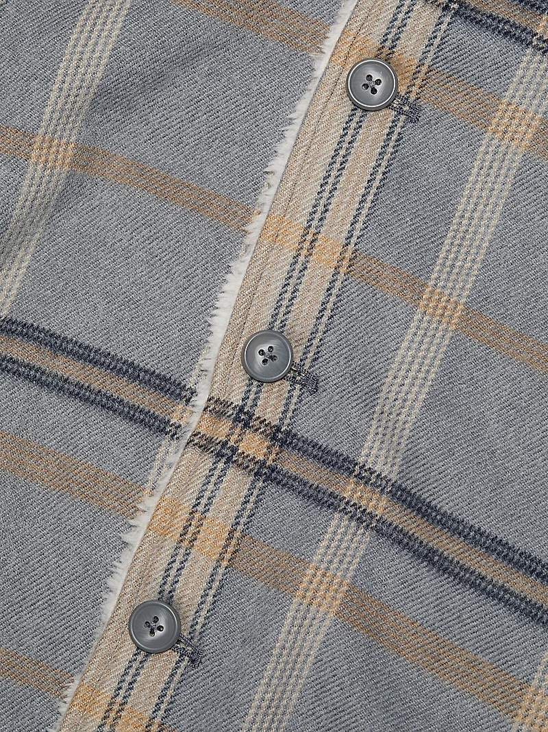 Telford Plaid Button-Front Shirt Jacket