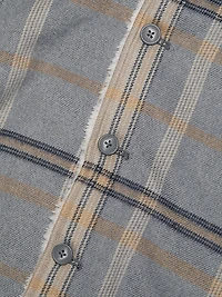 Telford Plaid Button-Front Shirt Jacket