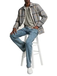 Telford Plaid Button-Front Shirt Jacket