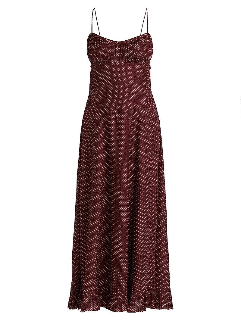 Rosaria Polka Dot Midi-Dress