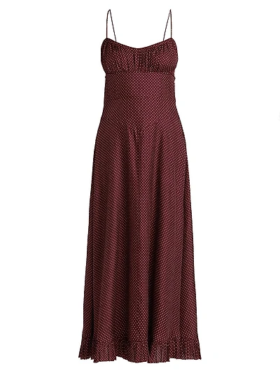Rosaria Polka Dot Midi-Dress