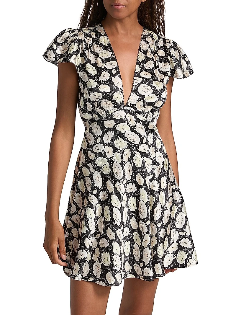 Dianne Floral V-Neck Minidress