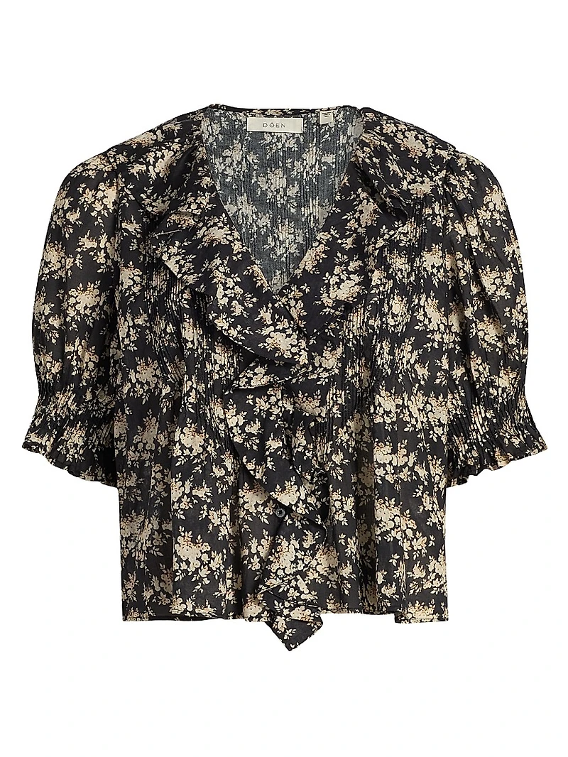 Henri Floral Ruffle Top
