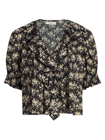 Henri Floral Ruffle Top