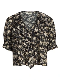 Henri Floral Ruffle Top