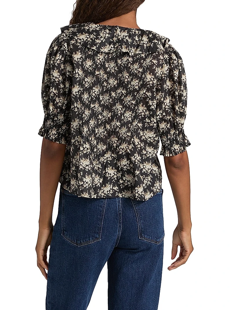 Henri Floral Ruffle Top