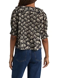 Henri Floral Ruffle Top