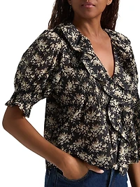 Henri Floral Ruffle Top