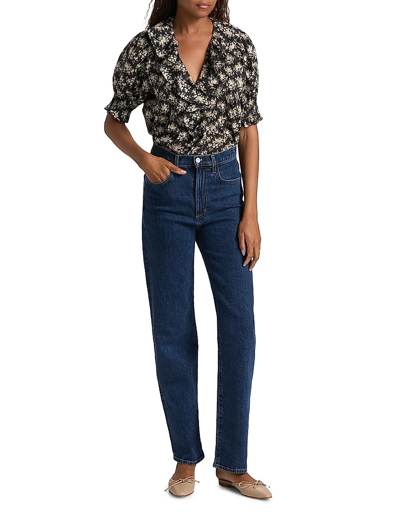 Henri Floral Ruffle Top
