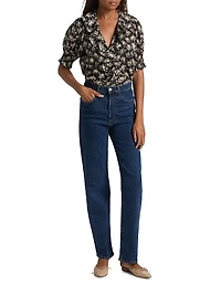 Henri Floral Ruffle Top