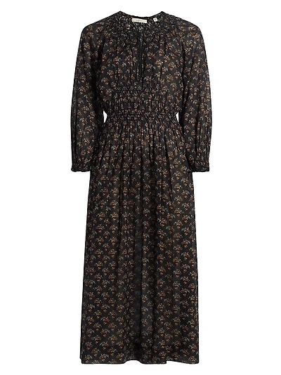 Delfina Floral Midi-Dress