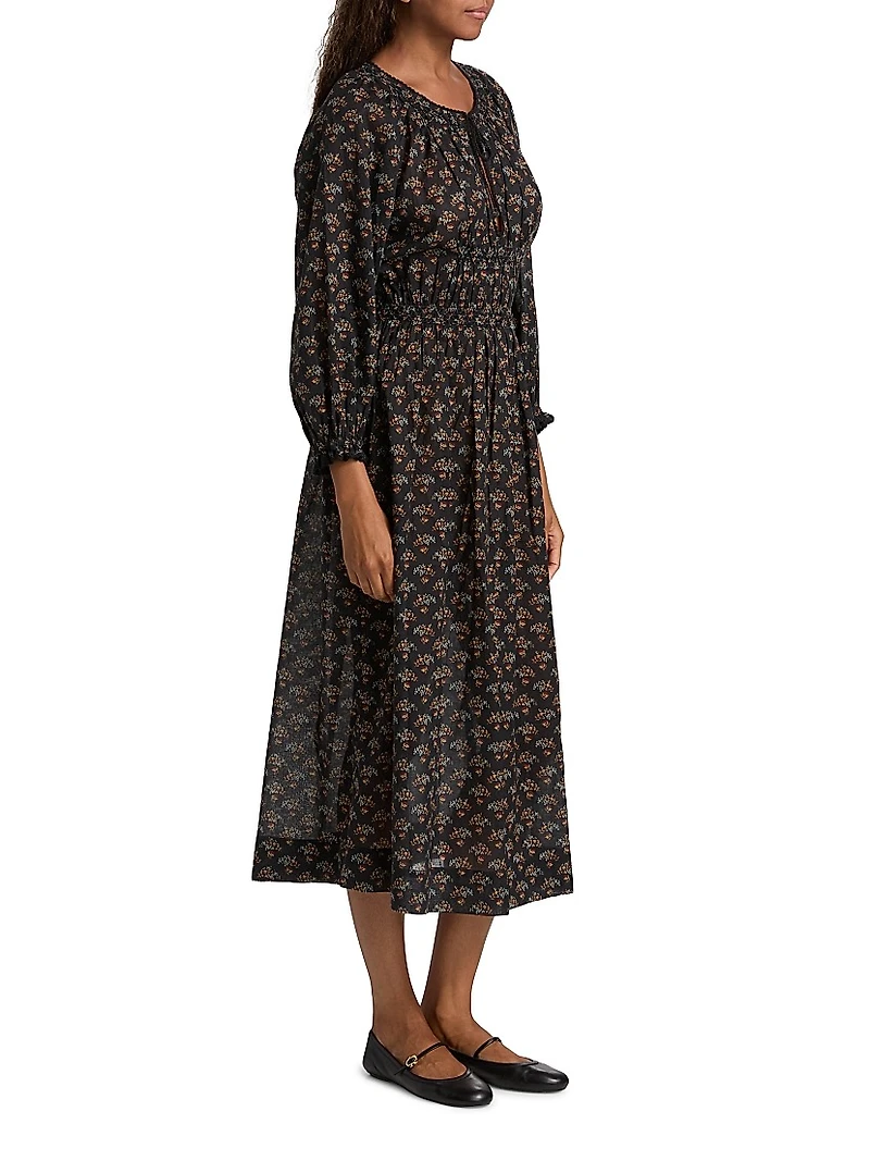 Delfina Floral Midi-Dress