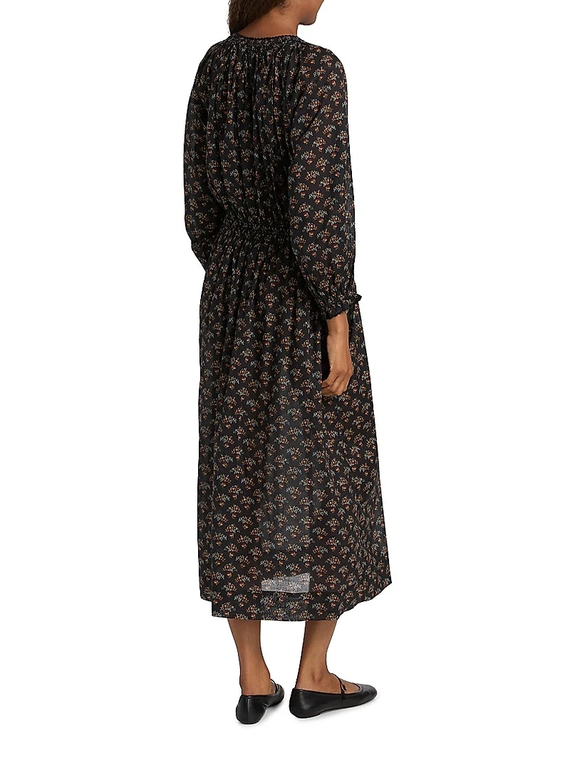 Delfina Floral Midi-Dress