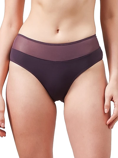 Sheer Opaque Hipster Brief