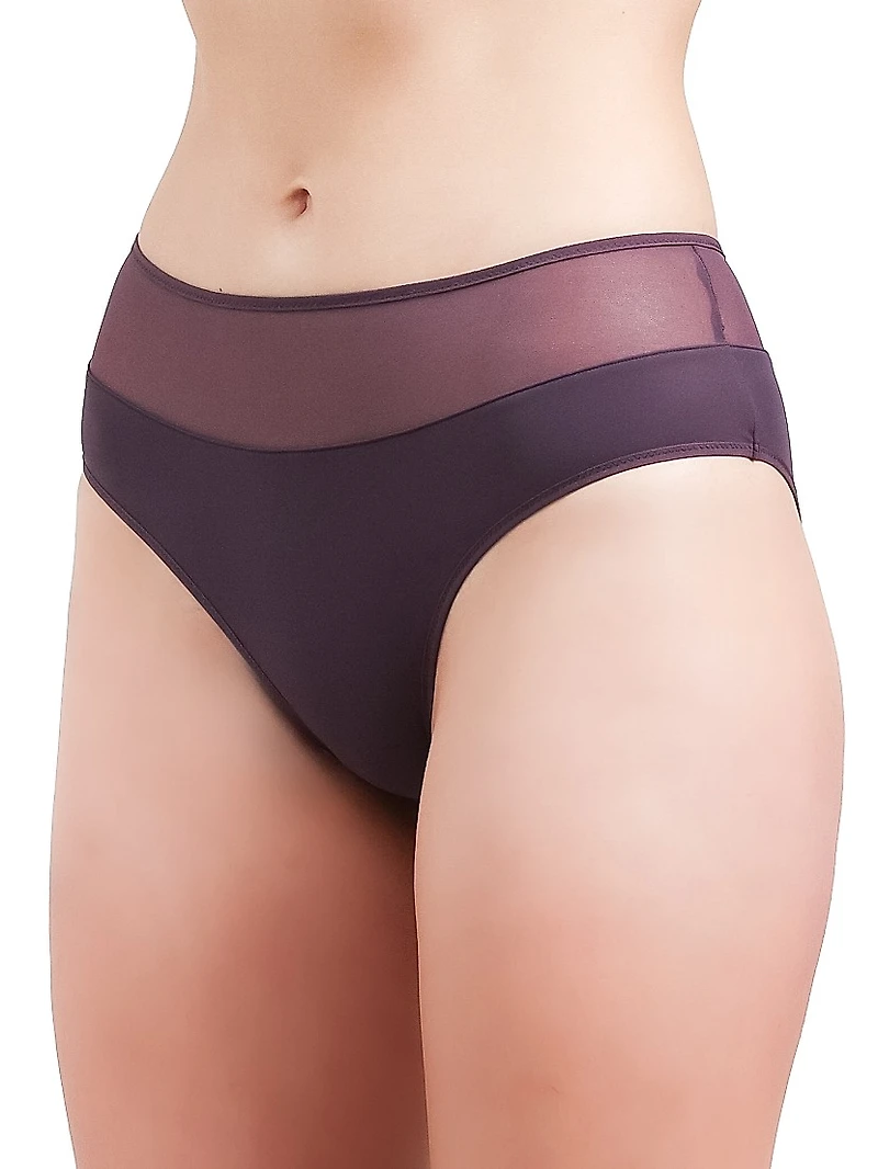 Sheer Opaque Hipster Brief