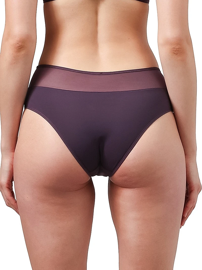 Sheer Opaque Hipster Brief