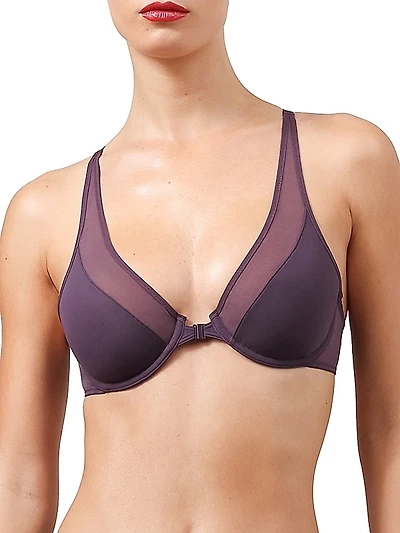 Sheer Opaque Plunge Bra