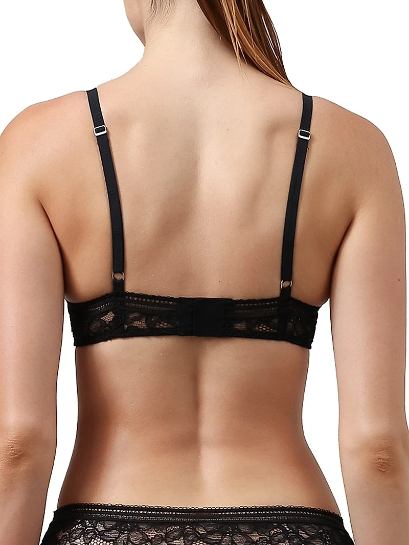 Graphic Lace Underwire Demi Bra