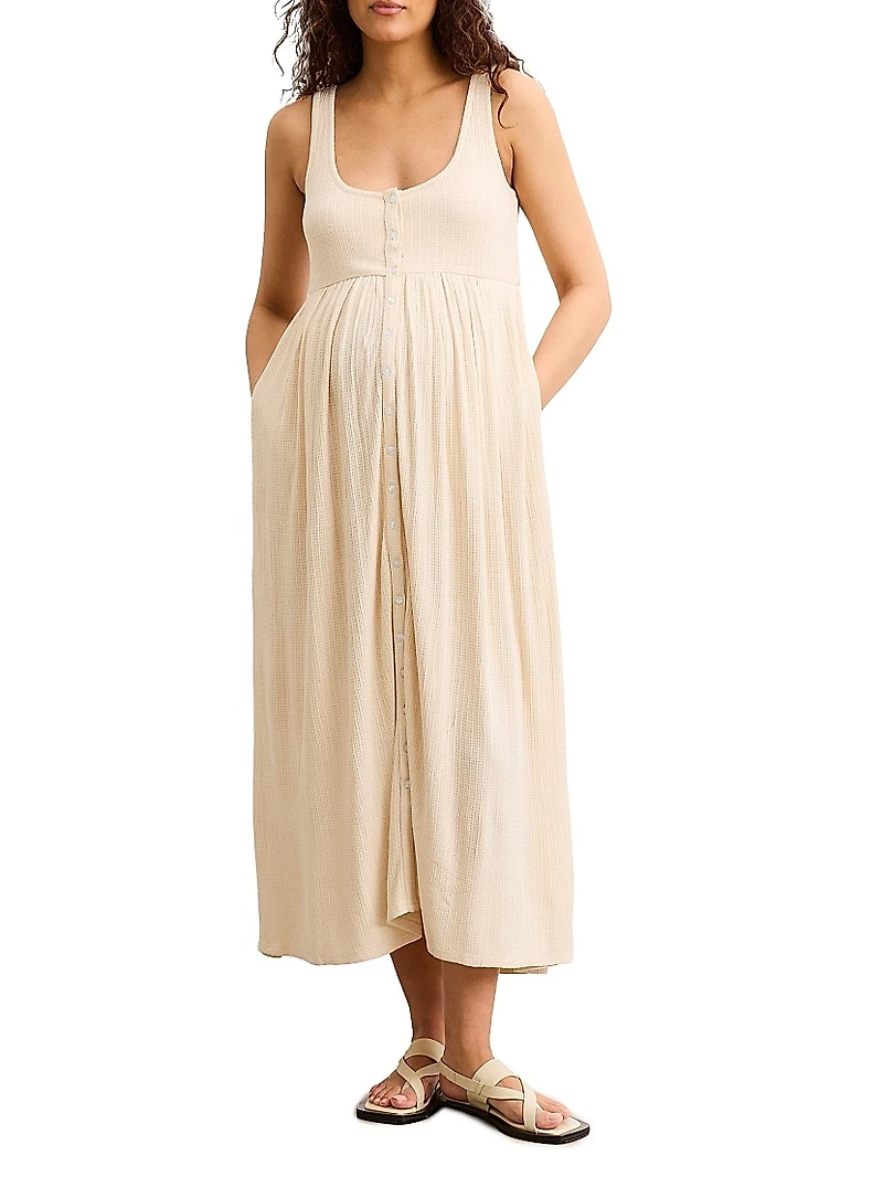 The Softest Pointelle Maternity Nursing Dress