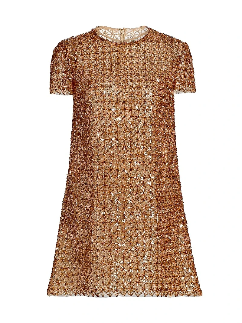 Embellished Tulle Day Minidress