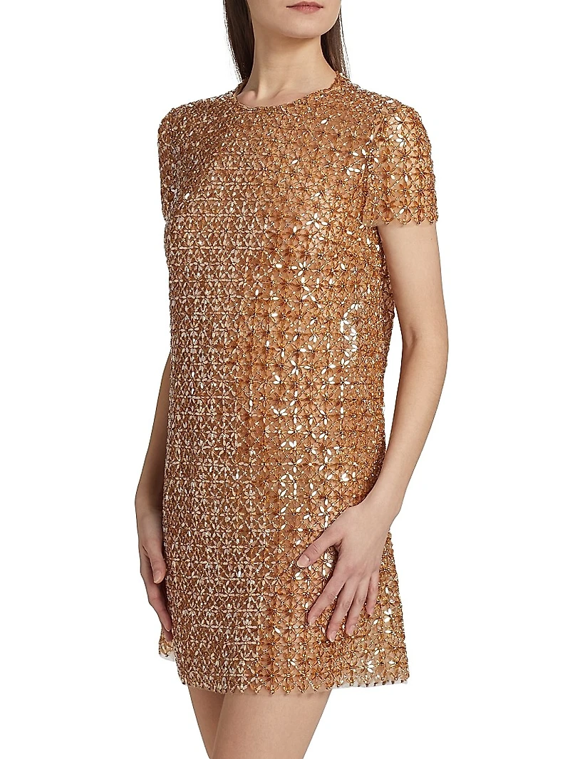 Embellished Tulle Day Minidress