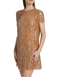 Embellished Tulle Day Minidress