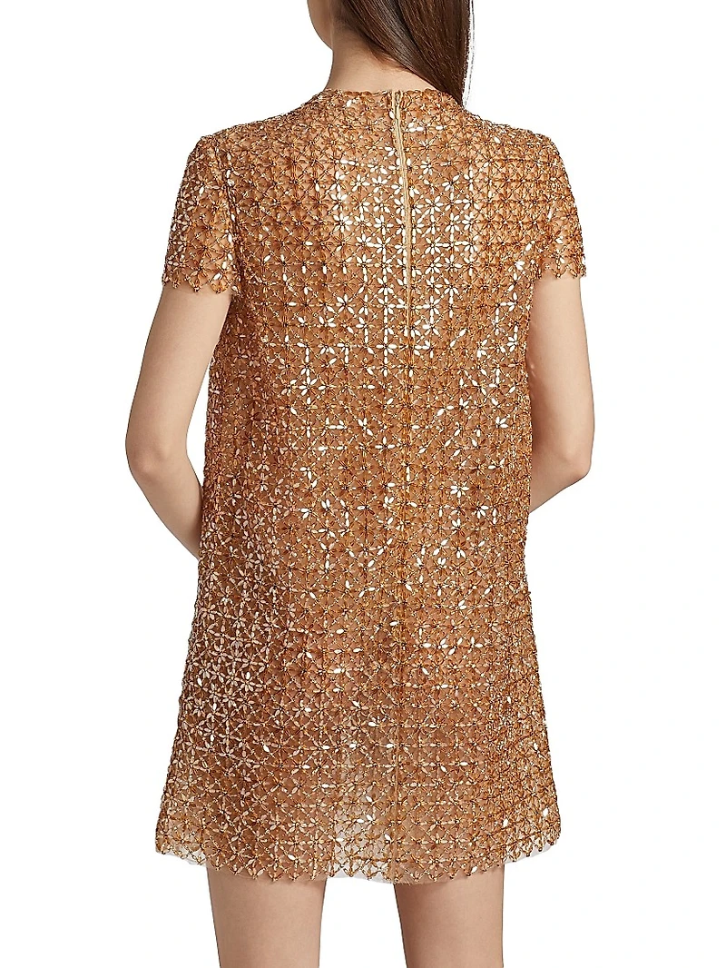 Embellished Tulle Day Minidress