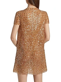 Embellished Tulle Day Minidress