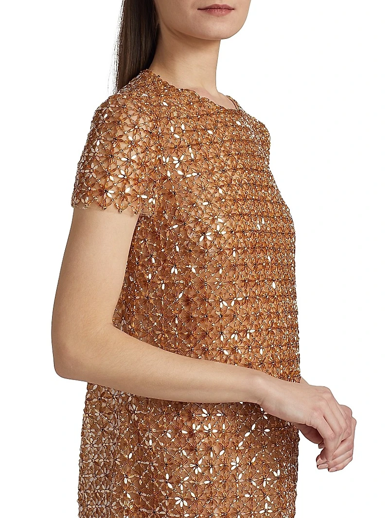 Embellished Tulle Day Minidress
