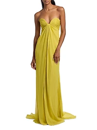 Strapless Chiffon Gown