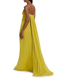 Strapless Chiffon Gown