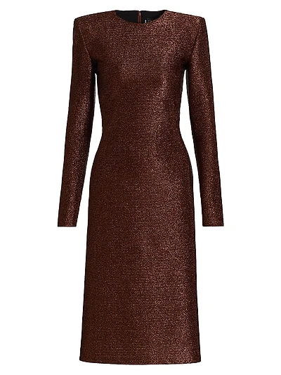 Metallic Lamé Cocktail Dress