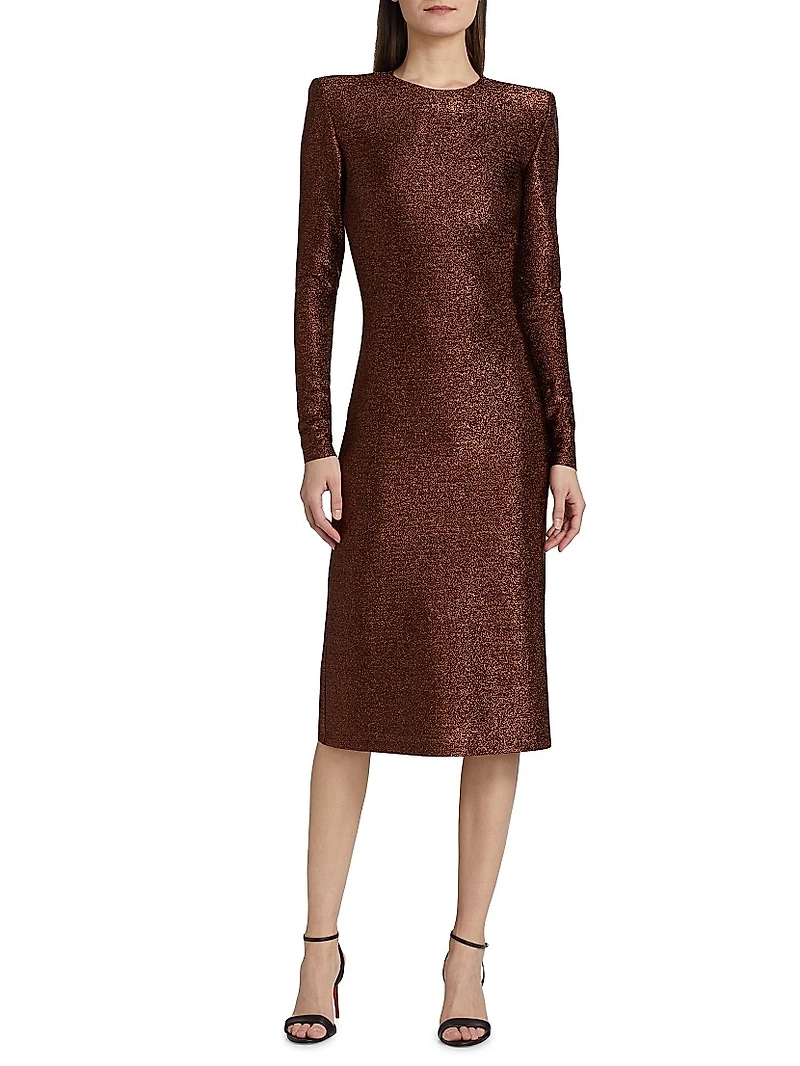 Metallic Lamé Cocktail Dress
